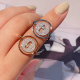 Adjustable Cubic Zircon Wedding Ring for Women R-293
