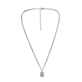 Embossed Star Square Pendant Men's Choker Chain Hip-hop Stainless Steel Necklace