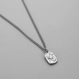 Embossed Star Square Pendant Men's Choker Chain Hip-hop Stainless Steel Necklace