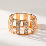 Exaggerated Bangle Metal Crystal Wide Bracelet Ins Wind Net Red Jewelry