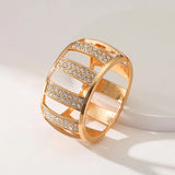 Exaggerated Bangle Metal Crystal Wide Bracelet Ins Wind Net Red Jewelry