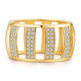 Exaggerated Bangle Metal Crystal Wide Bracelet Ins Wind Net Red Jewelry