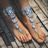 Exaggerated Geometric Street Shot Lady Anklet