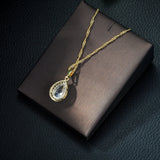 Tear Drop CZ Pendant Necklace for Women Wedding Jewelry