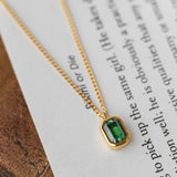 Green Crystal Anklets for Women Retro Foot Jewelry