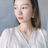 925 Silver Double Layer Box Chain Collar Choker Necklace for Women