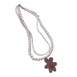 Sweet Beaded Bear Pendant Lady Necklace