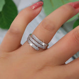 Platinum Plated Zircon Ring Women Jewelry