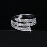 Platinum Plated Zircon Ring Women Jewelry
