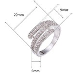 Platinum Plated Zircon Ring Women Jewelry