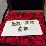 Square Flower Earrings Jewelry Women's