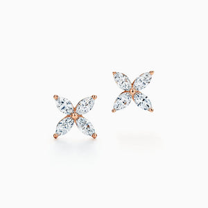 Square Flower Earrings Jewelry Women's
