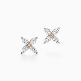 Square Flower Earrings Jewelry Women's