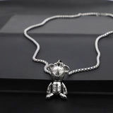 Bear Pendant Titanium Steel Necklace Hip Hop Couple Sweater Chain Bracelet