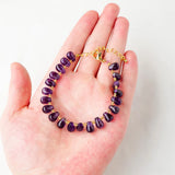 Natural Amethyst Stone Bracelet for Women Temperament Adjustable Bracelets