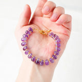 Natural Amethyst Stone Bracelet for Women Temperament Adjustable Bracelets