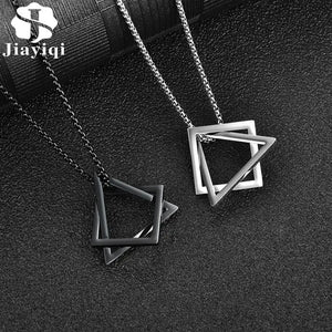 Interlocking Chain Pendant Necklace for Men Women