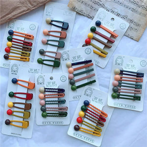 Multicolor Beads Geometric Hair Accessories