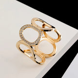 Rhinestone Open Cuff Bangles Hyperbole Bracelets Wide Metal Bracelets