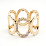 Rhinestone Open Cuff Bangles Hyperbole Bracelets Wide Metal Bracelets
