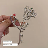 Rose Hollow Hair Clips Metal Shark Grab Clip Hair Accessories