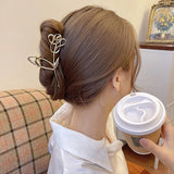 Rose Hollow Hair Clips Metal Shark Grab Clip Hair Accessories