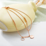 Rose Shell Beach Thin Anklet Jewelry Double Layers Foot Anklet