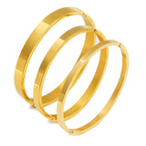Stainless Steel C-shape Bracelet Men Couples Matching Charm Cuff Bangle