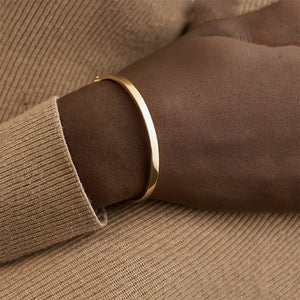 Stainless Steel C-shape Bracelet Men Couples Matching Charm Cuff Bangle