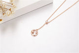 Sterling Silver Star Pendant Zircon CZ Necklace Bridal Jewelry