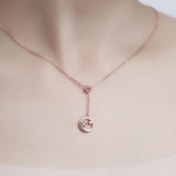 Sterling Silver Star Pendant Zircon CZ Necklace Bridal Jewelry