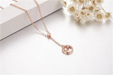 Sterling Silver Star Pendant Zircon CZ Necklace Bridal Jewelry