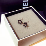 Geometric Round Earring for Women Rhinestone Crystal Stud Earrings
