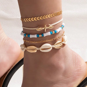 Birds Shell Anklet Ladies Geometric Street Shot Personality Temperament