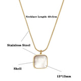 Shell Pendant Necklace Personalized Stainless Steel Charming Jewelry