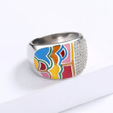 Elegant Zircon Ring 925 Silver Wedding Bridal Jewelry
