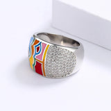 Elegant Zircon Ring 925 Silver Wedding Bridal Jewelry