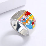 Elegant Zircon Ring 925 Silver Wedding Bridal Jewelry