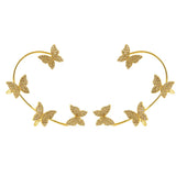 Zircon Butterfly Clip-On Earrings for Women Holiday Jewelry