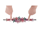 Big Flowers Headband Rhinestone Border Hairpin
