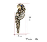 Animal Brooch Crystal Rhinestones Pin for Women Clothing Jewelry
