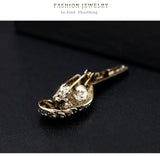 Animal Brooch Crystal Rhinestones Pin for Women Clothing Jewelry