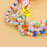 Bohemian Simulated Pearl Fruit Choker Necklace For Women