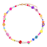 Bohemian Simulated Pearl Fruit Choker Necklace For Women