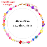 Bohemian Simulated Pearl Fruit Choker Necklace For Women