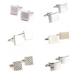 Silver Metal Cufflink Cuff Link
