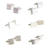 Silver Metal Cufflink Cuff Link
