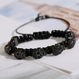 Skeleton Bracelet Homme CZ Zircon Braided Bracelet