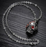Skull Cross Punk Gothic Pendant Necklace for Men Biker Jewelry
