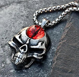 Skull Cross Punk Gothic Pendant Necklace for Men Biker Jewelry